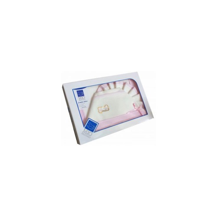Completo lettino culla Mio Piccolo bimba neonato lenzuolo aida panna rosa TU