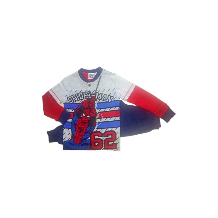Pigiama maglia maglietta pantalone cotone bimbo bambino uomo ragno Spiderman 5A