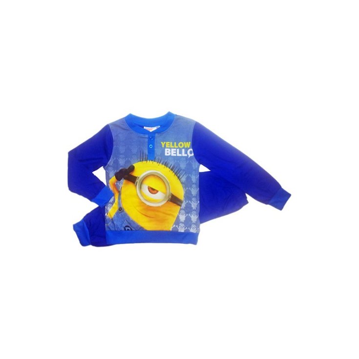 Pigiama maglia maglietta pantalone cotone bimbo bambino Minions 4A