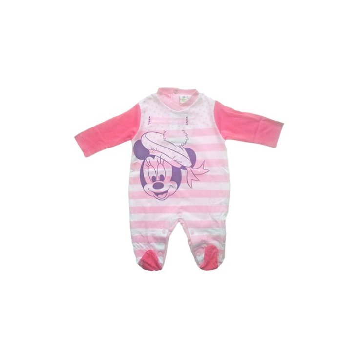 Disney Baby Tutina Manica Lunga Minnie In Cotone Colore  Rosa-Fucsia 1-3 Mesi
