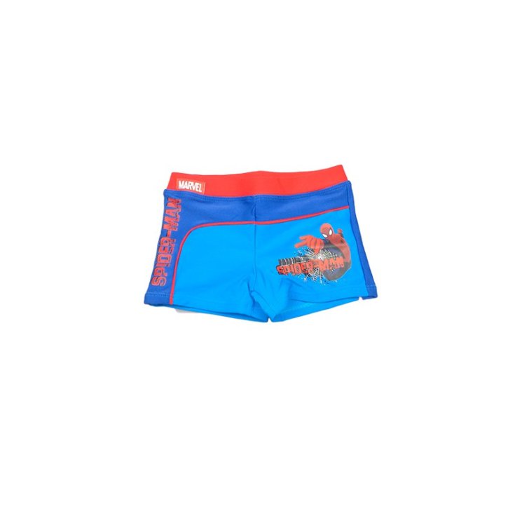 Costumino costume da bagno boxer bimbo Spiderman azzurro 5-6A