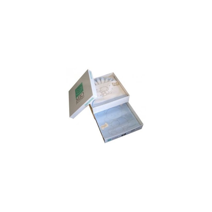 Coordinato lettino culla mio piccolo bimbo 4 pz neonato ricamo orsetti strass cielo TU