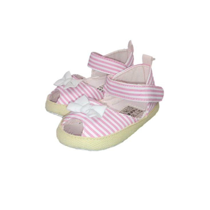 Scarpina scarpa ballerina sandalo bimba neonata Graziella bianco rosa 17