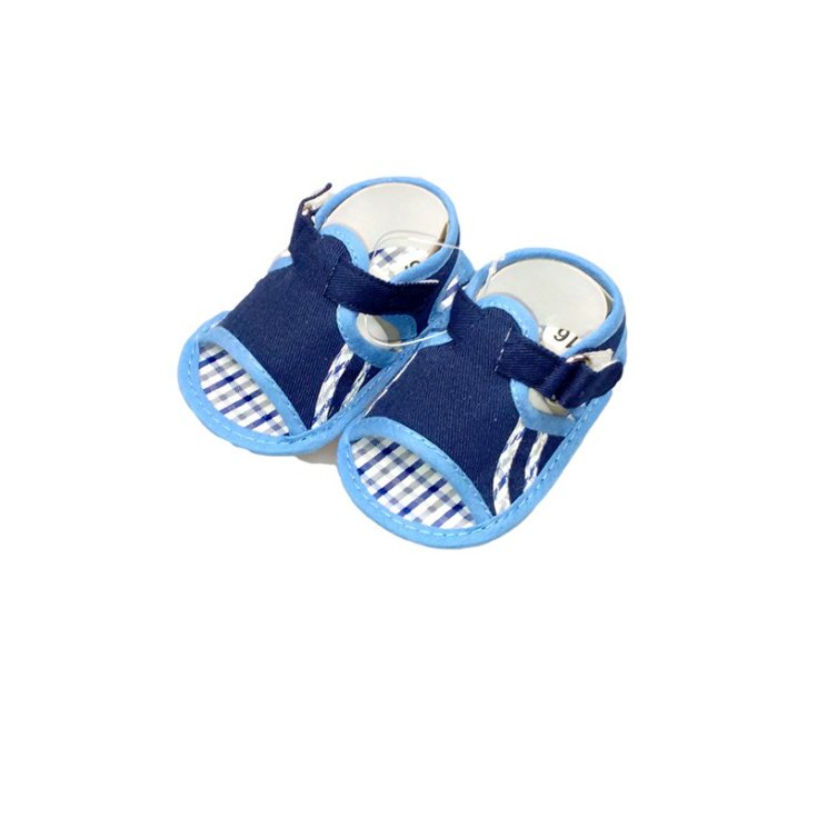 Scarpina scarpa sandalo Pastello bimbo neonato azzurro blu 18