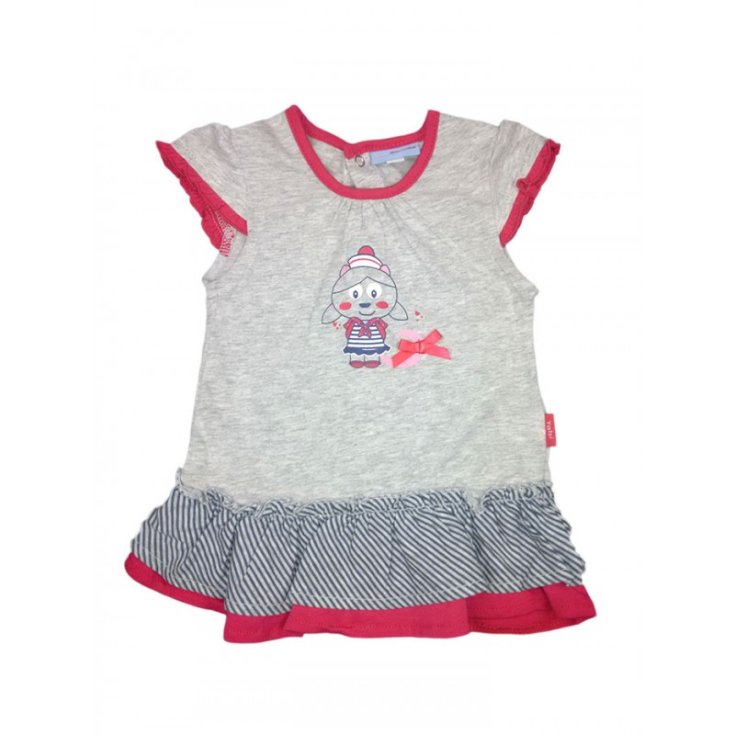 Abitino bimba neonato mezza manica Yatsi grigio rosso fragola 3 m