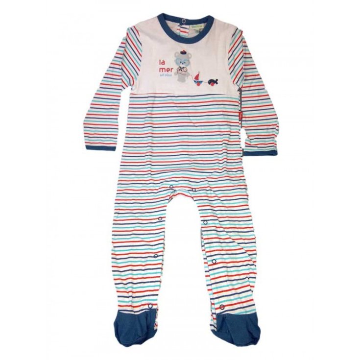 Tuta tutina cotone bimbo neonato Yatsi bianco fantasia 24 m