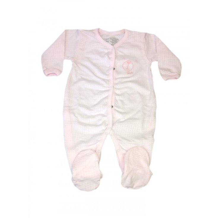 Tuta tutina cotone bimba neonato Rapife rosa 6 m