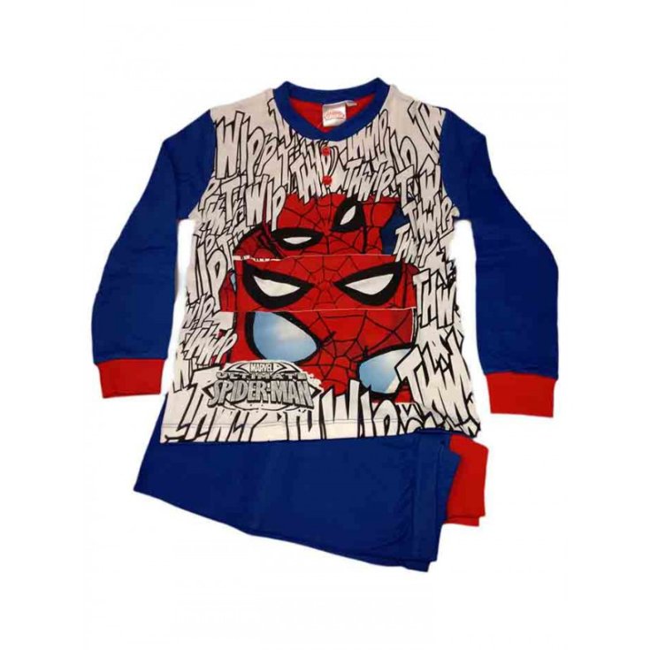 Pigiama maglia maglietta pantalone bimbo bambino uomo ragno Spiderman rosso blu 6A