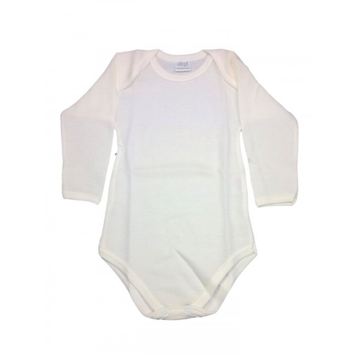 Body bodino intimo neonato bimbo bimba manica lunga Ellepi panna 18 m