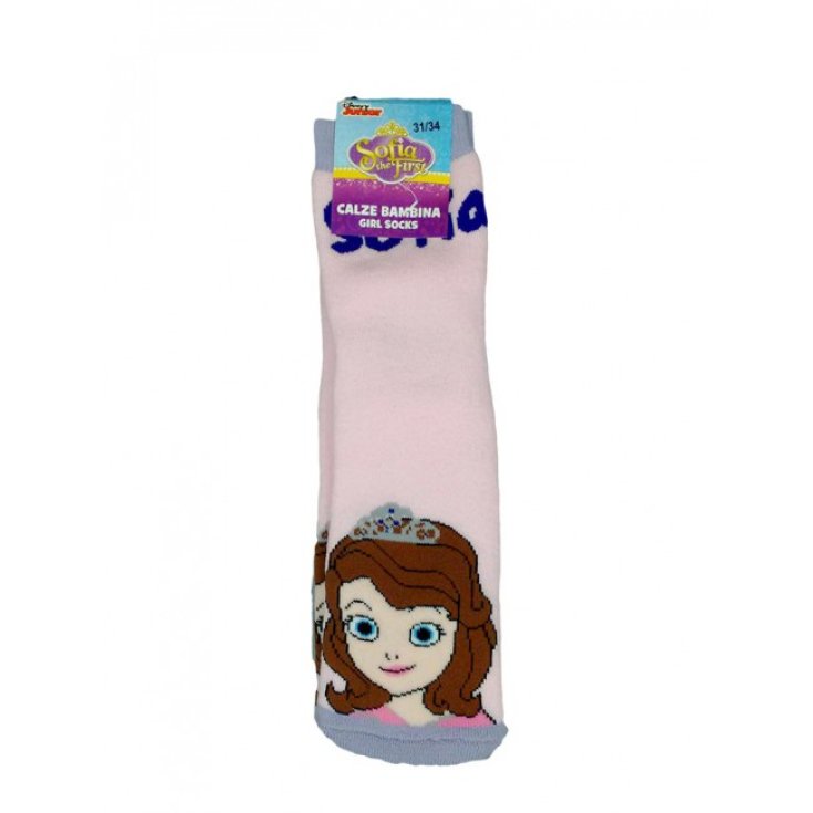 Calza corta calzino antiscivolo bimba bambina Disney Principessa Sofia rosa 31-34