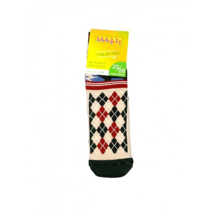Calza corta calzino antiscivolo bimbo bambino Scopri grigio 23-28
