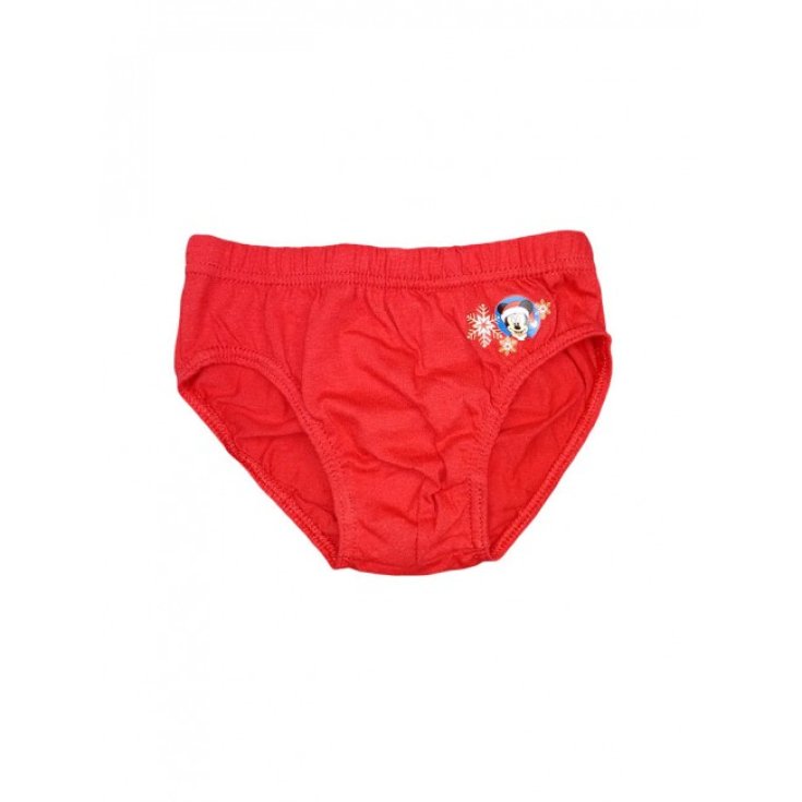 Slip Natale mutandina bimbo bambino Disney Mickey rosso 4-5 anni