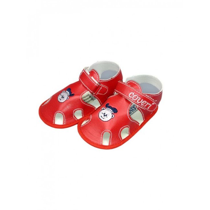 Scarpina scarpa sandalo bimbo neonato Coveri rosso 18