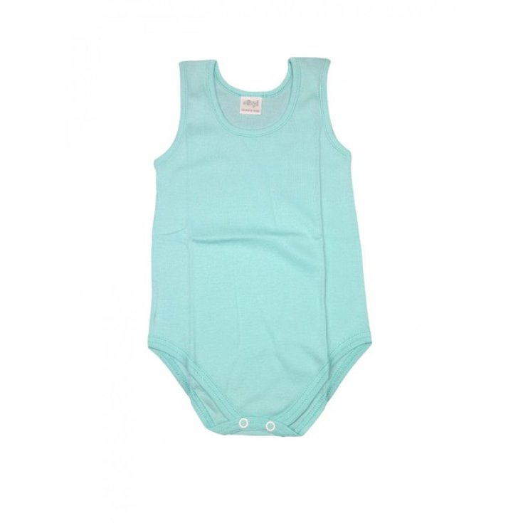 Body bodino intimo neonato bimbo senza manica Ellepi verde 18 m