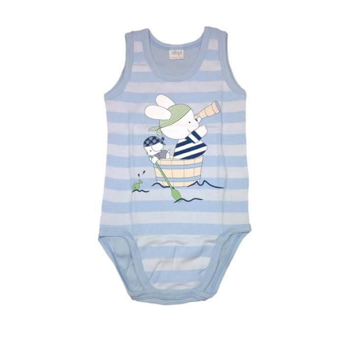 Body bodino intimo neonato bimbo senza manica Ellepi cielo 18 m