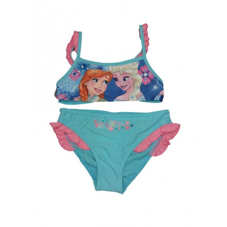 Costumino costume da bagno 2 pezzi bikini bimba bambina Disney Frozen turchese 5A