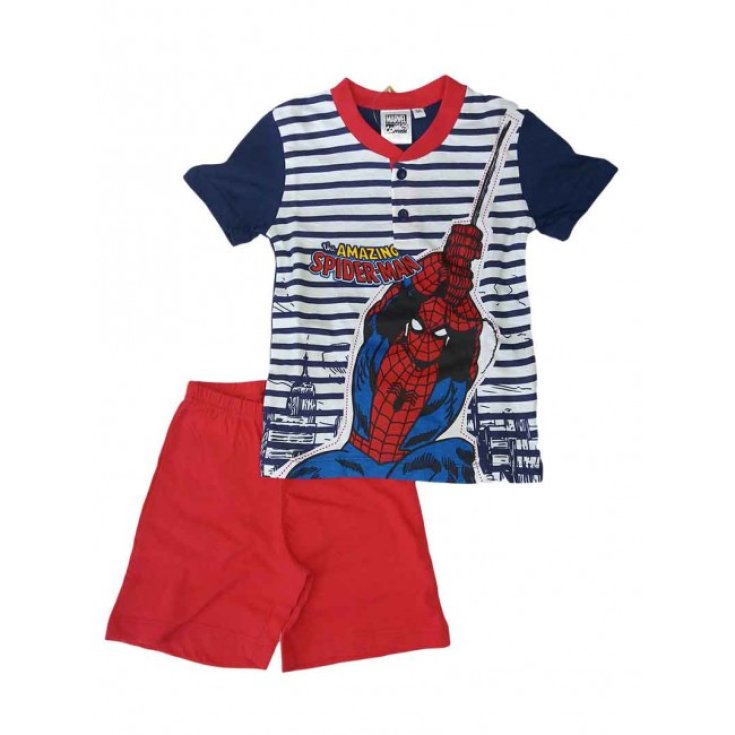 Pigiama maglia maglietta pantaloncino bimbo bambino Uomo ragno Spiderman 3A