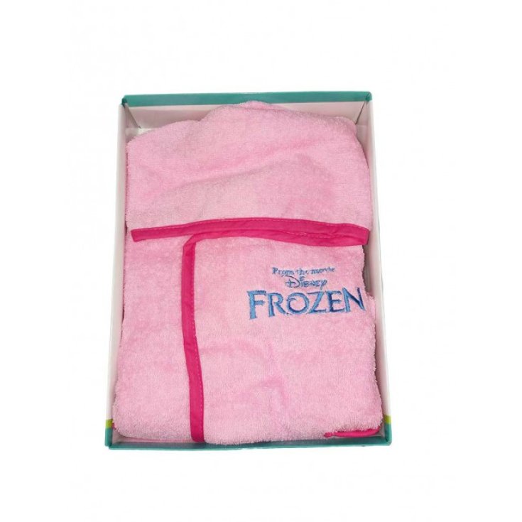 Accappatoio bimba spugna cotone neonato Disney Frozen rosa 36 m