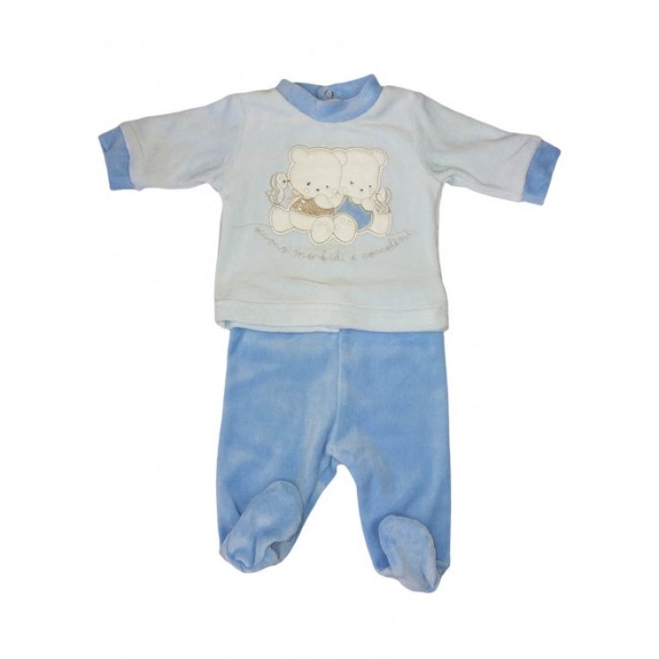 Completo 2pz ciniglia bimbo neonato Ellepi cielo 0 m
