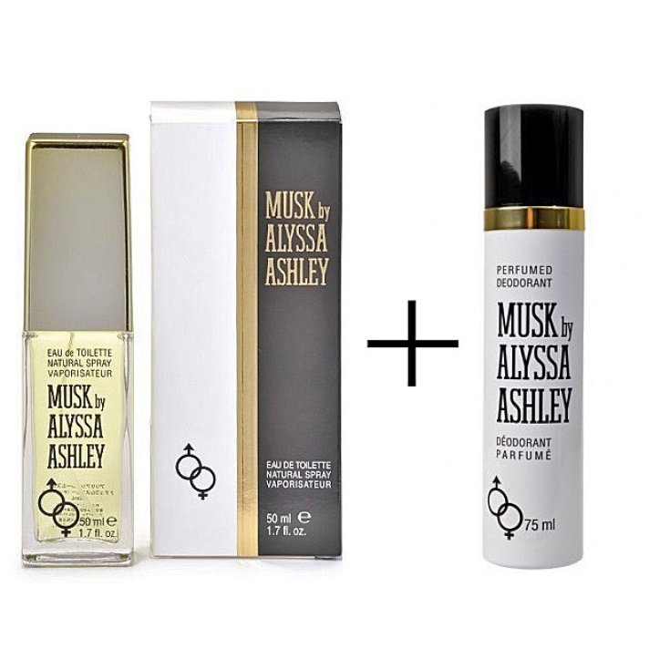 Alyssa Ashley Musk Eau de Toilette 50 ml spray OMAGGIO Alyssa Ashley Musk Perfumed Deodorant 75 ml spray