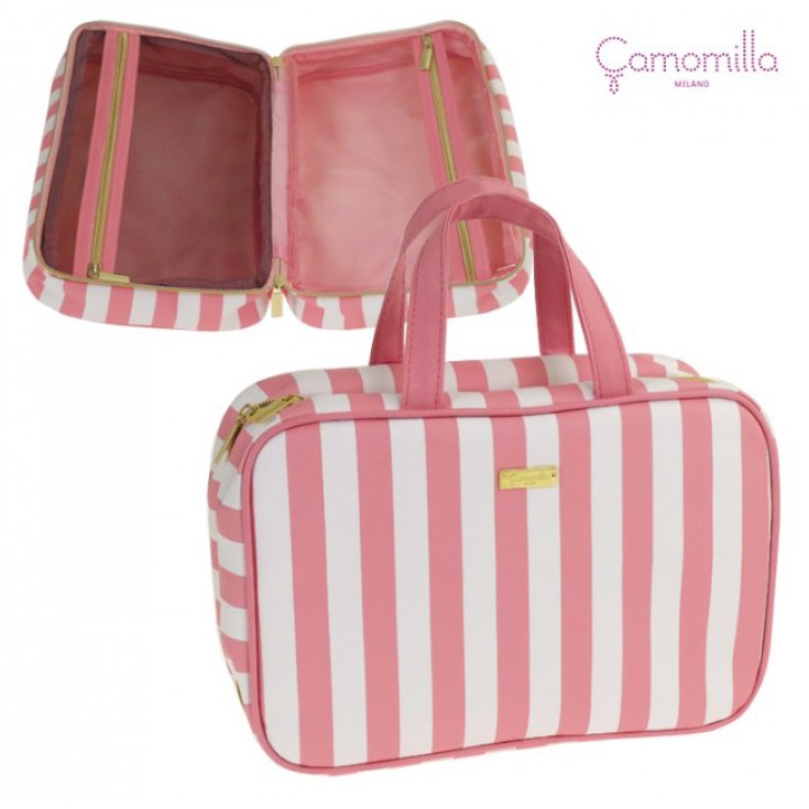 Camomilla Travel Beauty Bag Pink Stripes Ref. 27839