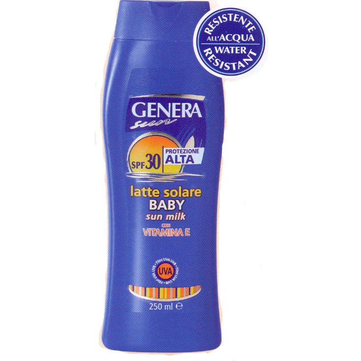 Genera Sun Latte Solare Baby con Vitamina E SPF30 250ml Genera Sun Latte Solare Baby con Vitamina E SPF30 250ml