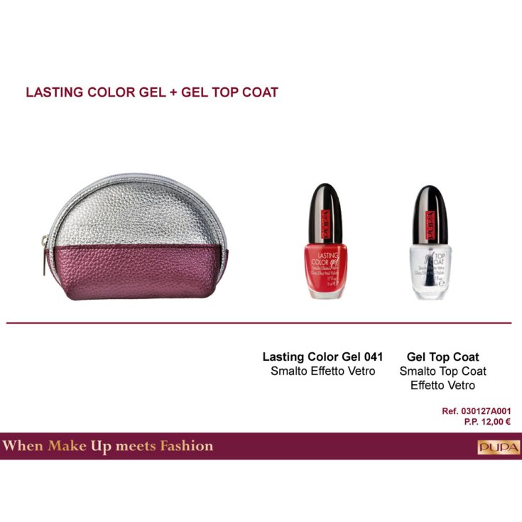 Cofanetto 2018 Pupa Kit Lasting Color Gel & Top Coat Gel Ref. 0808