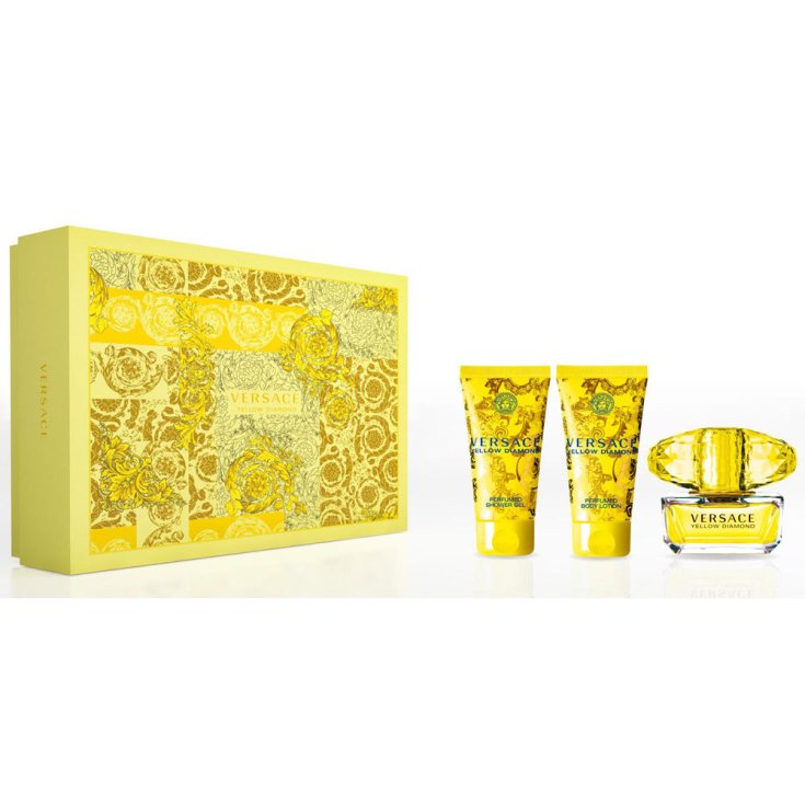 Versace Yellow Diamond Eau De Toilette Spray 50ml Set 3 Parti 2018