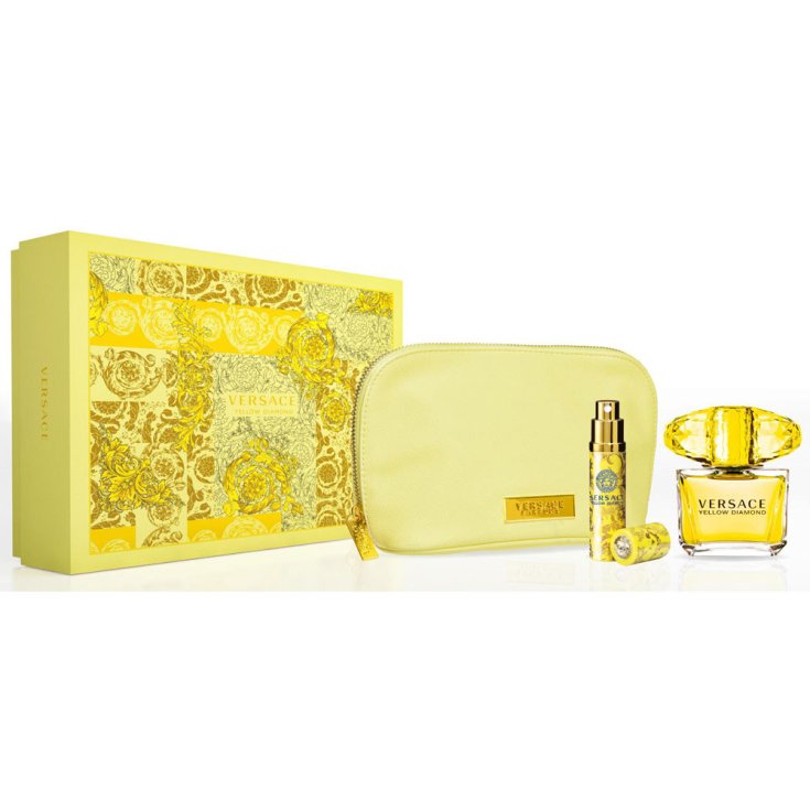 Versace Yellow Diamond Eau De Toilette Spray 90ml Set 3 Parti 2018