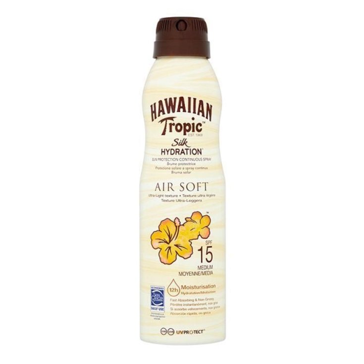 Hawaiian Tropic Silk Hydration Air Soft Protezione Solaire A Spray Continuo Spf15 177ml
