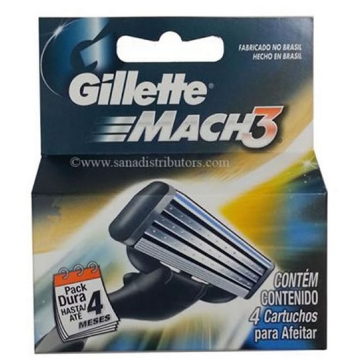 *GILLETTE MACH 3 LAME X 4 PZ