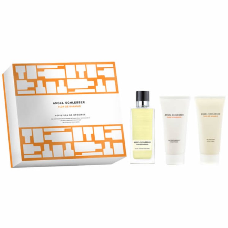 Angel Schlesser Flor Naranjo Eau De Toilette Spray 100ml Set 3 Parti