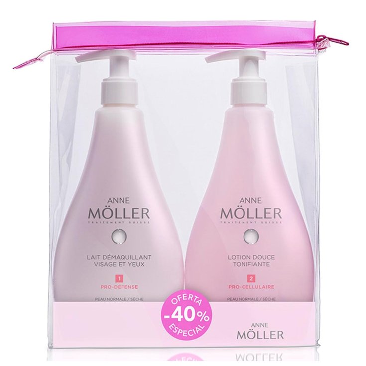 Anne Moller Makeup Remover Lotion Pelli Normali E Secche 400ml Set 2 Parti
