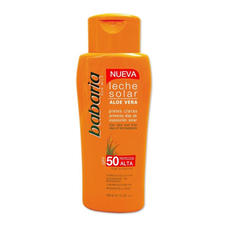 Babaria Aloe Vera Sun Milk For Fair Skin Spf50 200ml