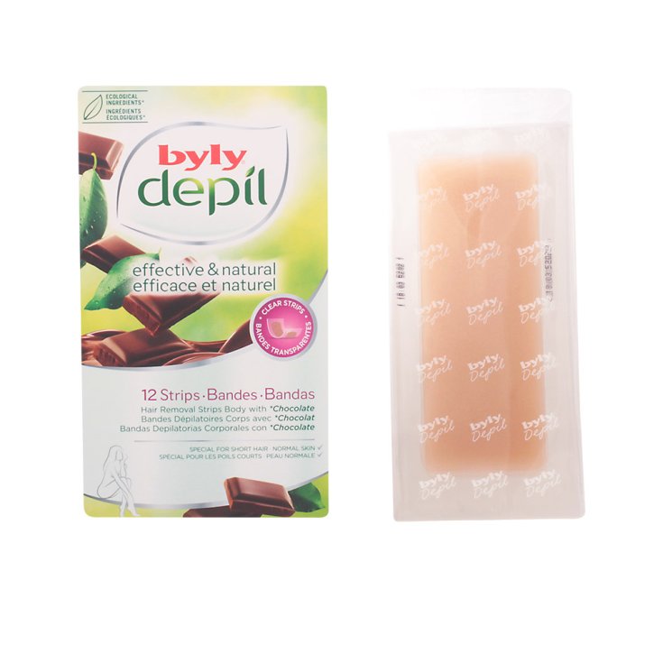 Byly Depil Strisce Di Cera Corpo Cioccolato 12 Unit&agrave;