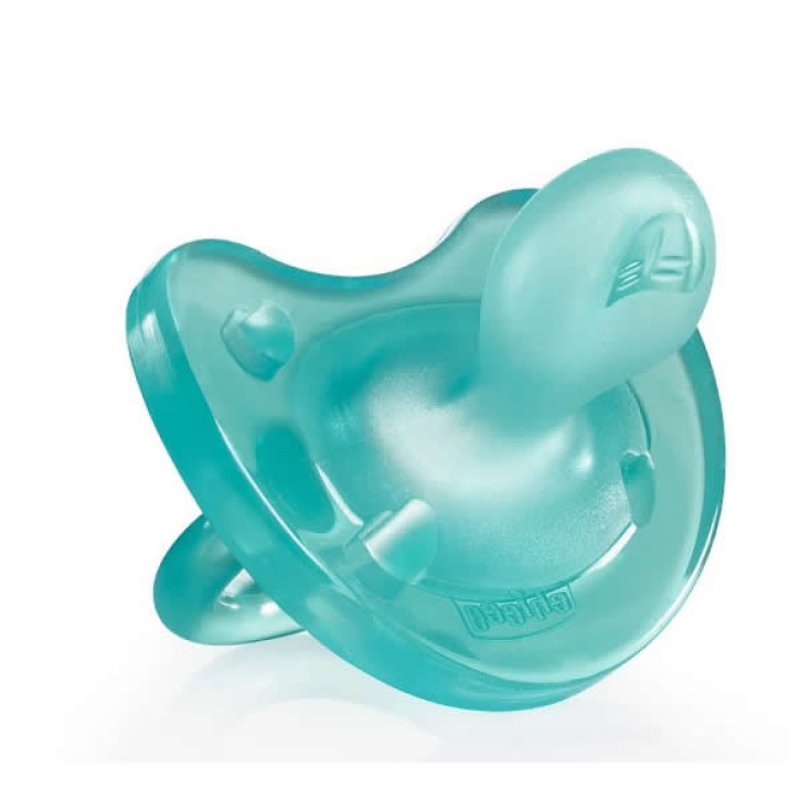Chicco Physio Soft Succhietto Gommotto Silicone Azzurro 6m+ 1 Unit&agrave;