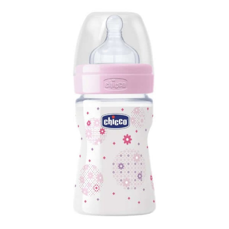 Chicco Well-Being Biberon Silicone PP Flusso Normale Rosa 0m+ 150ml