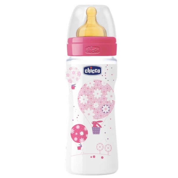 Chicco Well-Being Biberon Caucci&ugrave; PP Flusso Veloce Rosa 4m+ 330ml