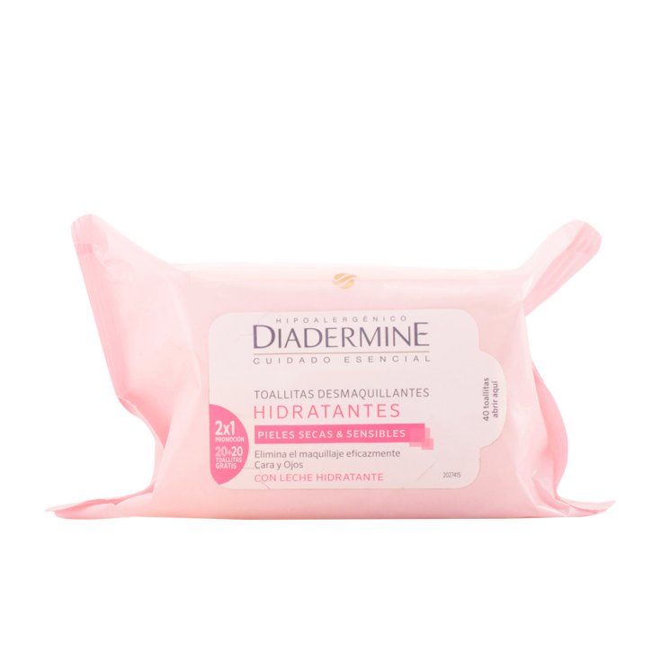 Diadermine Moisturizing Make Up Remover Wipes 40 Unit&agrave;