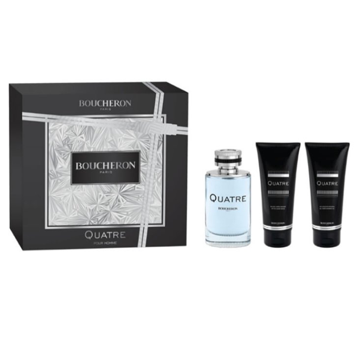 Boucheron Quatre Homme Eau De Toilette Spray 100ml Set 3 Parti