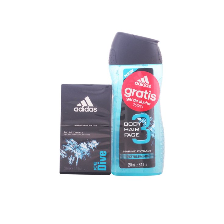 Adidas Men Ice Dive Eau De Toilette Spray 50ml Set 2 Parti