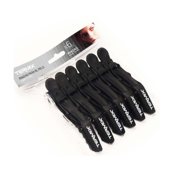 Termix Black Fermagli Per Capelli 6 Unit&agrave;