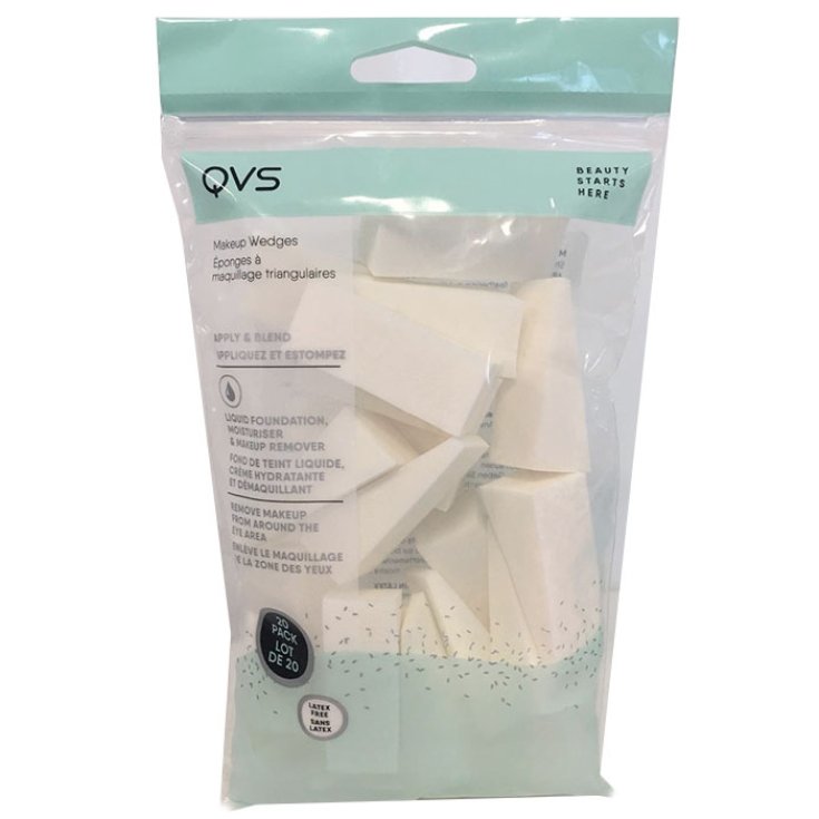 Qvs Spugne Triangolari Per Trucco 20 Unit&agrave;