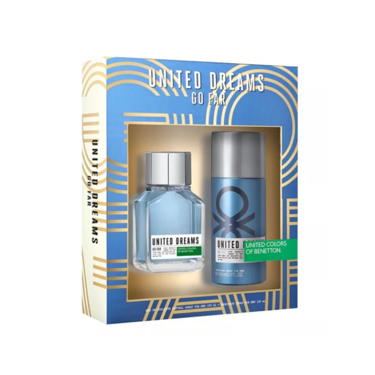Benetton United Dreams Go Far Eau De Toilette Spray 100ml Set 2 Parti 2018