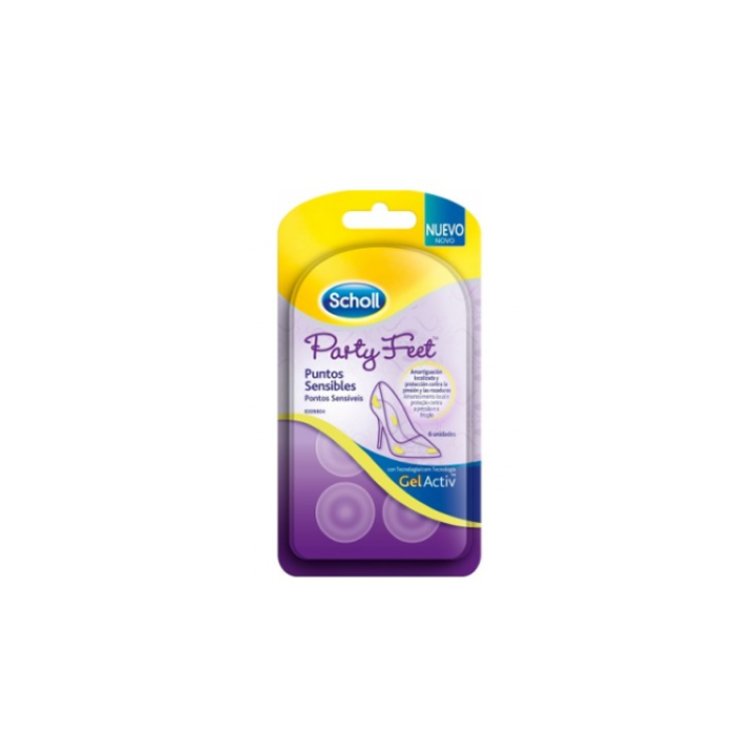 Scholl Party Feet Gelactiv Sensitive Points 6 Parti