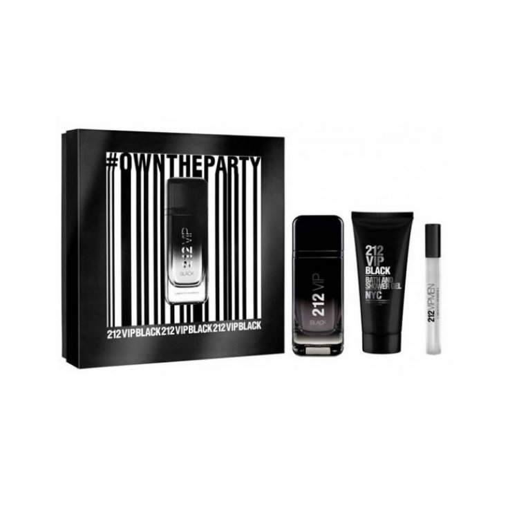 Carolina Herrera 212 Vip Black Eau De Parfum Spray 100ml Set 3 Parti 2018