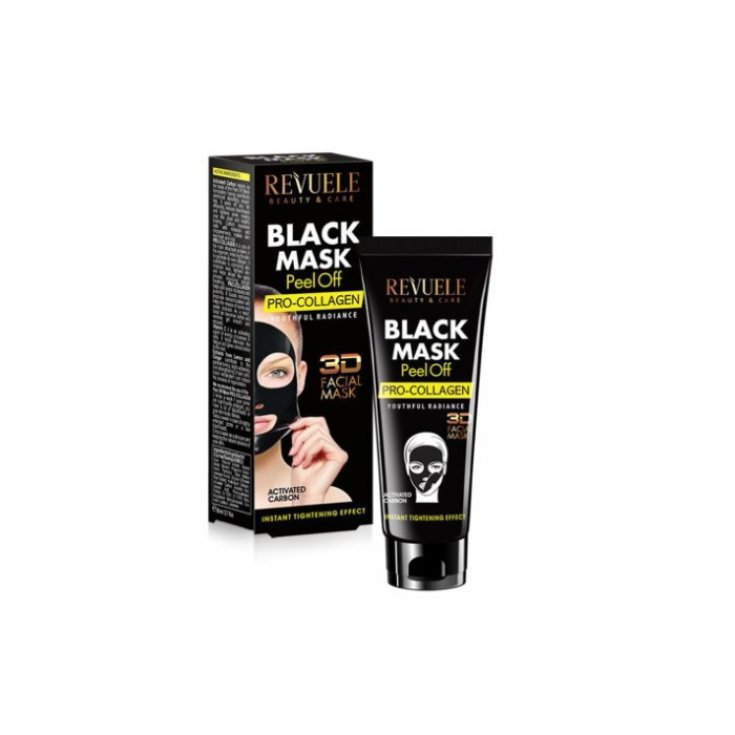 Revuele Black Mask 3D Facial Peel Off Pro Collagen 80ml