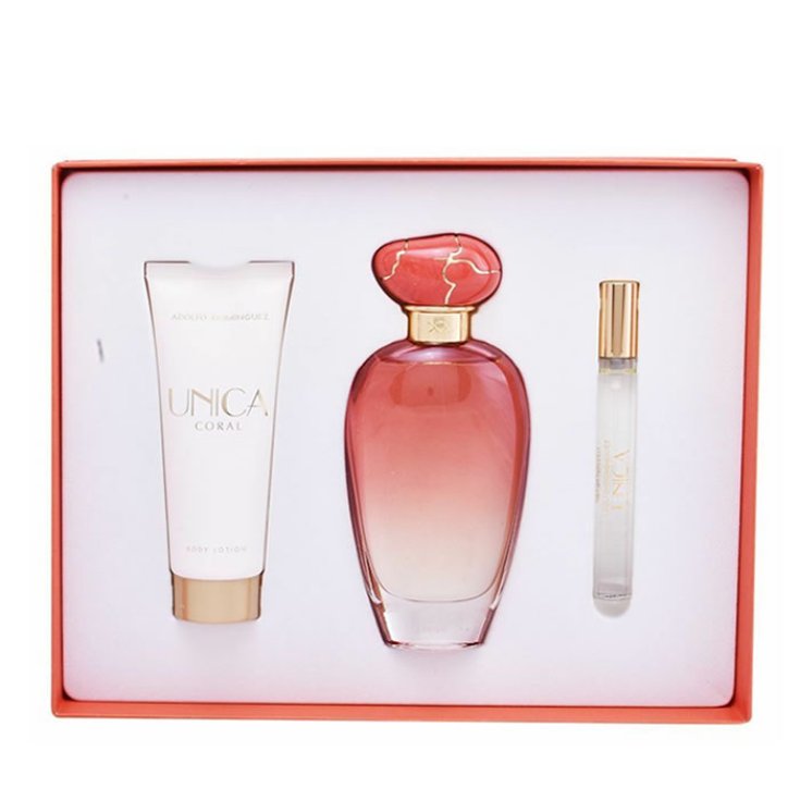 Adolfo Dominguez &Uacute;nica Coral Eau De Toilette Spray 100ml Set 3 Parti 2018