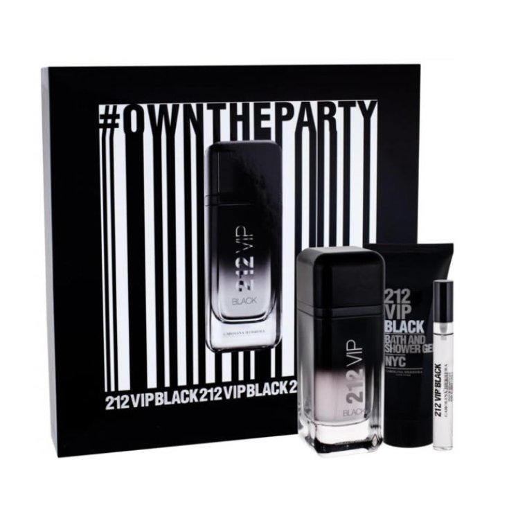 Carolina Herrera 212 Vip Black Men Eau De Toilette Spray 100ml Set 3 Parti 2019