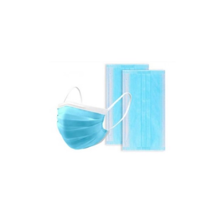 Blue Face Mask 3ply Disposable Elastic Loop Pack 50 pcs
